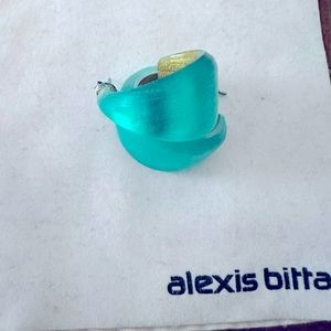 Alexis Bittar Huggie Hoop Earrings-Electric Mint